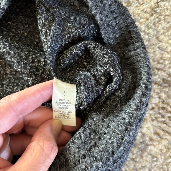 Aerie | NWT matching waffle charcoal gray sleepwear sweater set - Picture 15 of 16